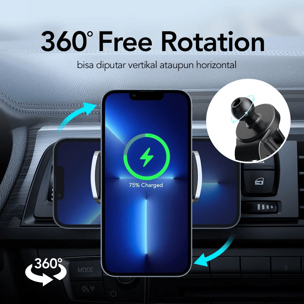 Micropack Car Charger Magnetic Wireless 15 Watt Powermotor Magnetic - MCC-15WM - SFI Group - 3