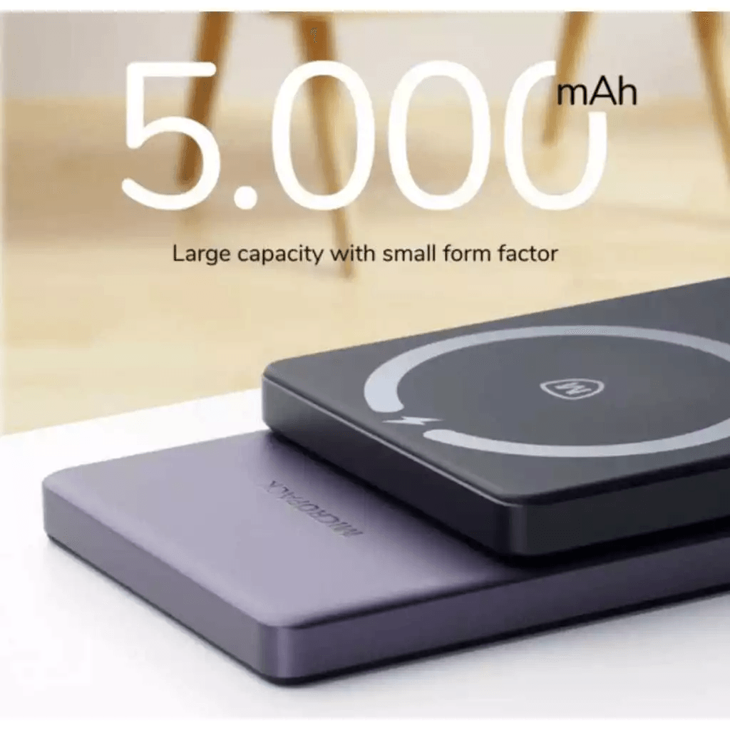 Micropack Wireless Powerbank 5000 mAh - Fast Charging 20 watt - CCC - Ultra Slim 8,8 mm - USB-C & Lightning - Power Bank - WPB-5S - SFI Group - 2