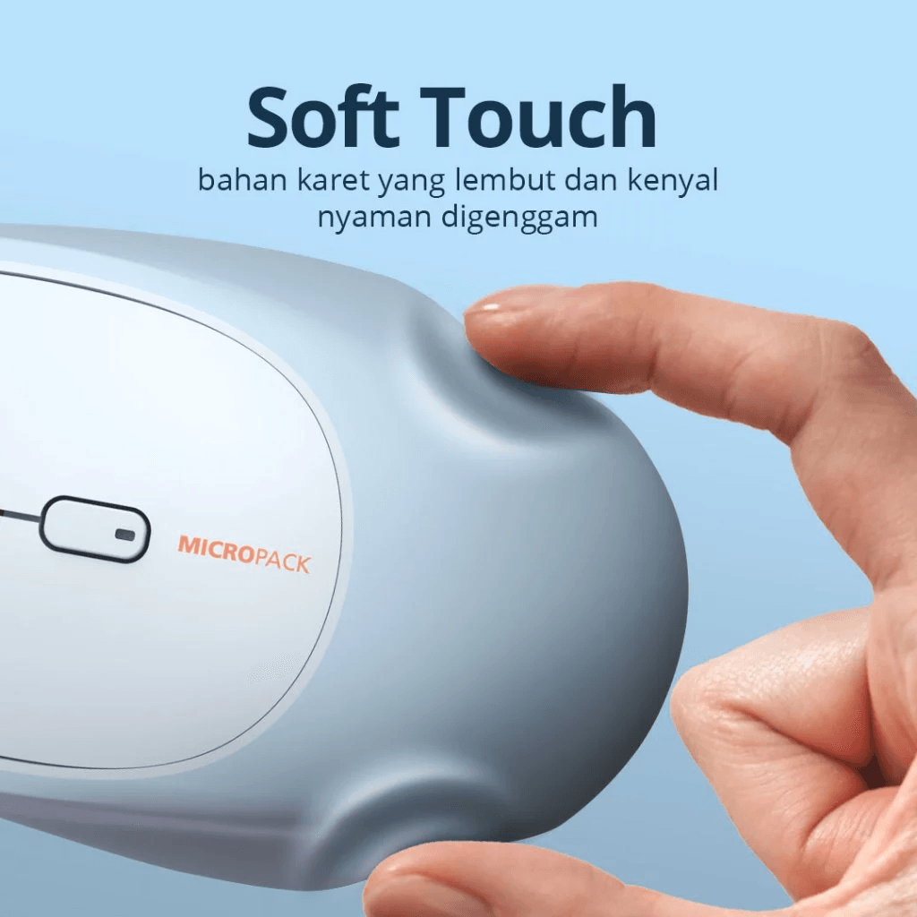 Micropack Mouse Wireless & Bluetooth - Silent Click - Soft Touch - 3 Devices - MS-201W - SFI Group - 4