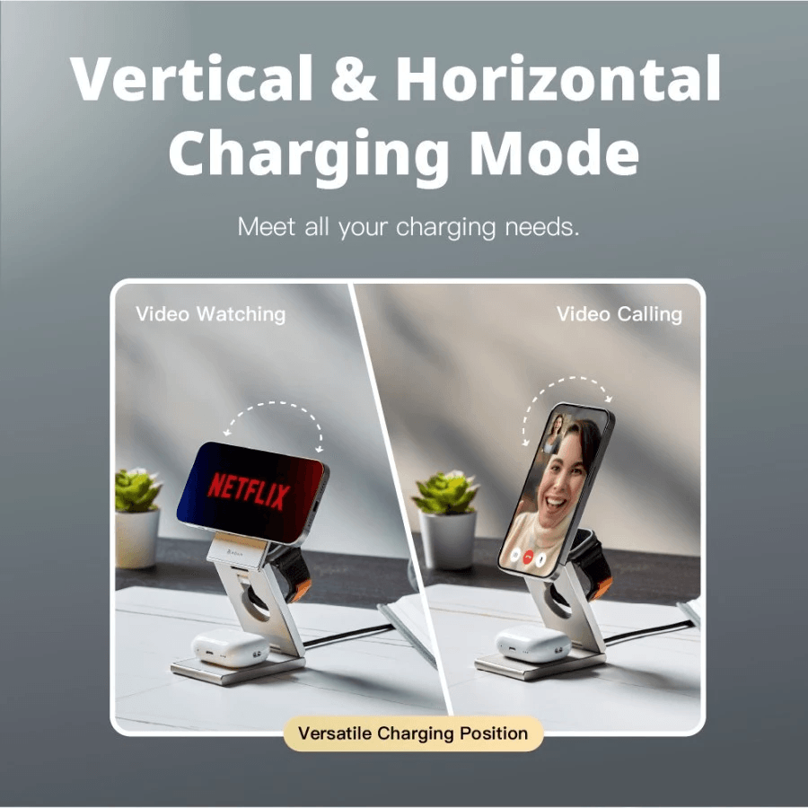 Adam Elements - Magnetic 3 In 1 Foldable Wireless Travel Charging Charger Station - Mag Z - SFI Group - 2