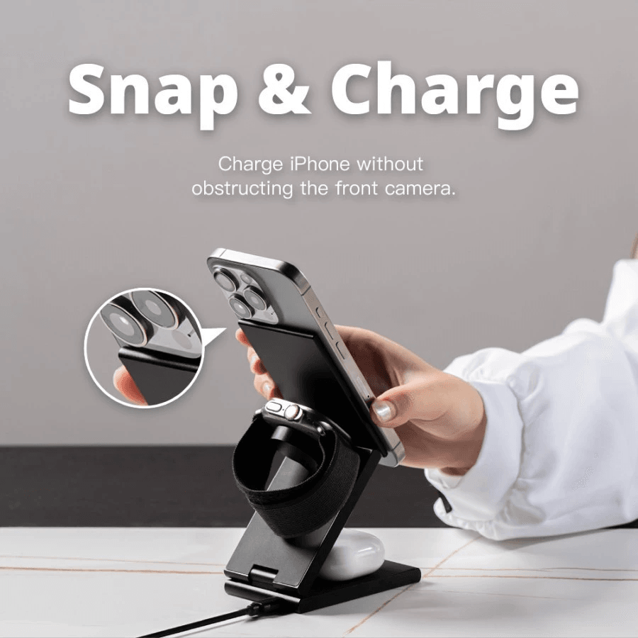 Adam Elements - Magnetic 3 In 1 Foldable Wireless Travel Charging Charger Station - Mag Z - SFI Group - 3