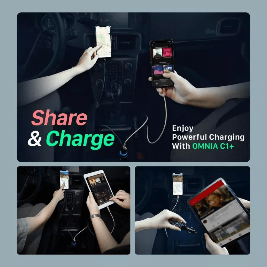 Adam Elements Car Chager 45W Fast Charging Charging - OMNIA C1+ - SFI Group - 2