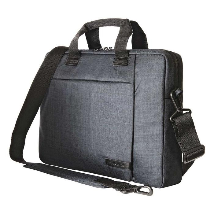 TUCANO Tas Selempang Shoulder Bag 14 Inch (Up to MacBook Pro 14) Svolta BSVO1314 - Desain Slim Banyak Sekat Original - Hitam - 4
