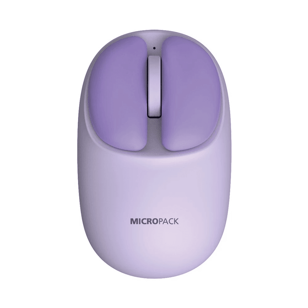 Micropack Mouse Wireless & Bluetooth - Silent Click - Rechargeable - ML-202W - SFI Group - Purple