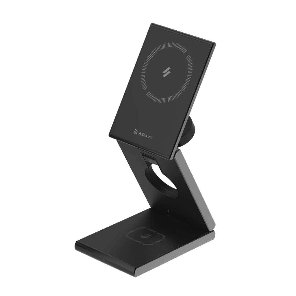 Adam Elements - Magnetic 3 In 1 Foldable Wireless Travel Charging Charger Station - Mag Z - SFI Group - Black