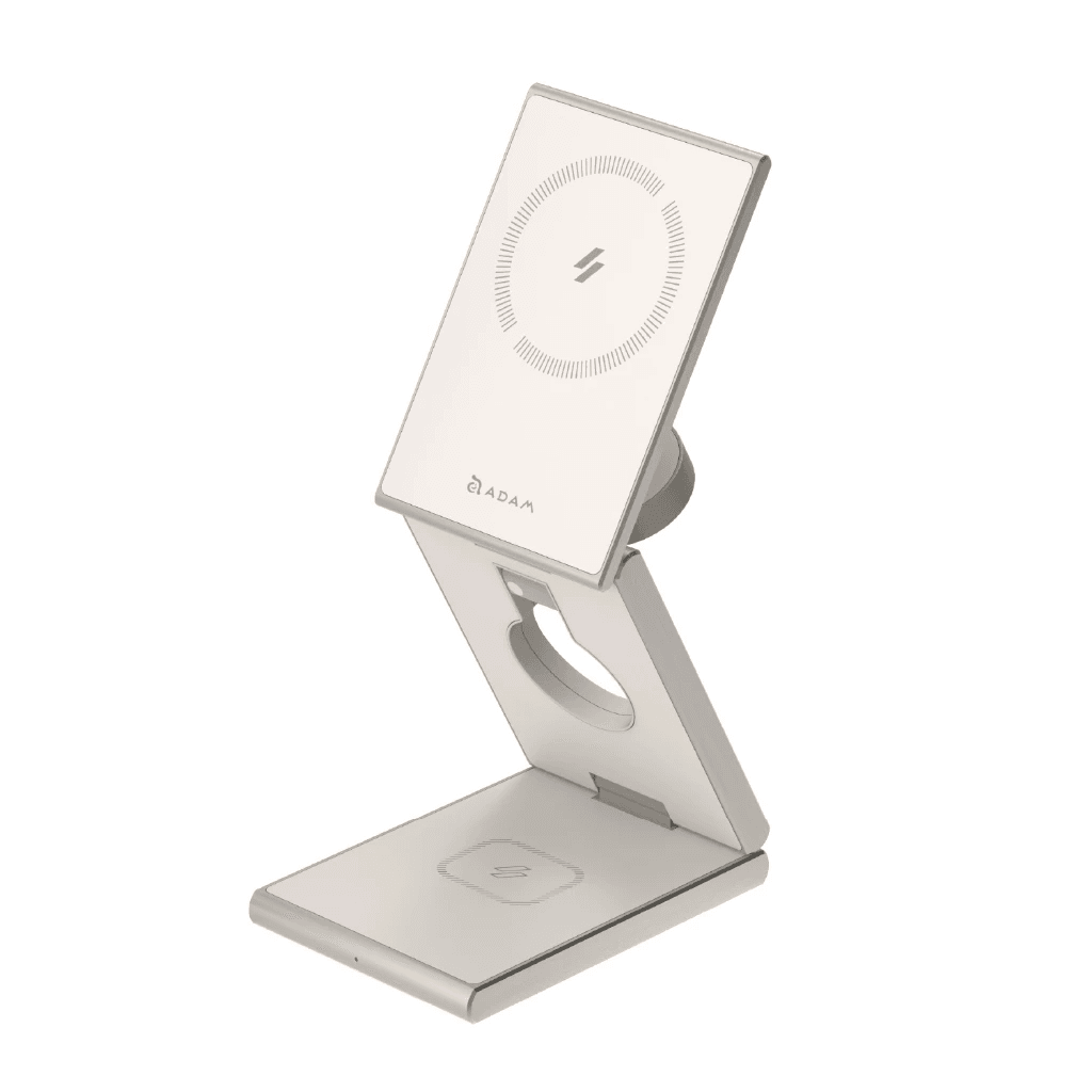 Adam Elements - Magnetic 3 In 1 Foldable Wireless Travel Charging Charger Station - Mag Z - SFI Group - Titanium