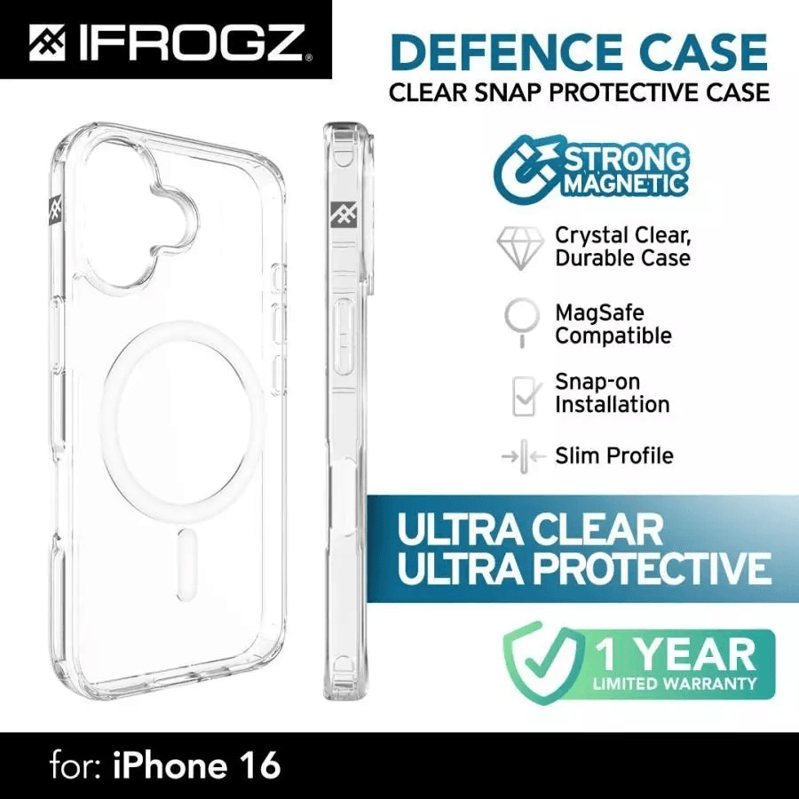 IFROGZ MAGSAFE CASE FOR IPHONE 16 PLUS / 16 PRO / 16 PRO MAX CLEAR SNAP CASING ProMax - SFI Group - Iphone 16